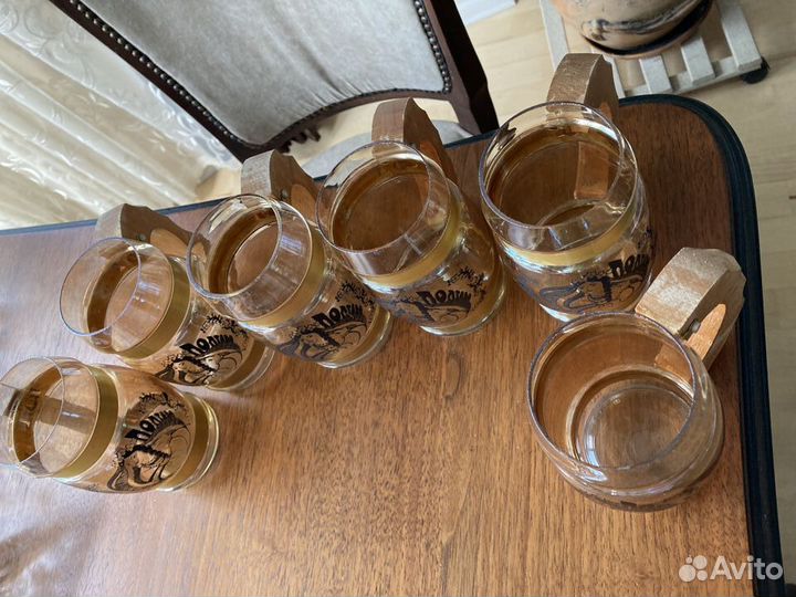 Кружки Полтава стекло дерево