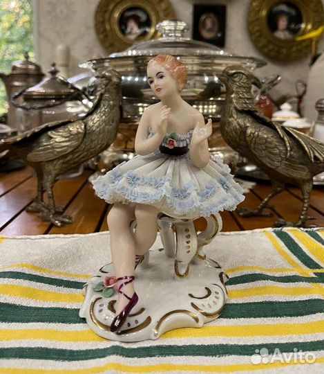 Старинная фарфоровая статуэтка балерина (Germany)