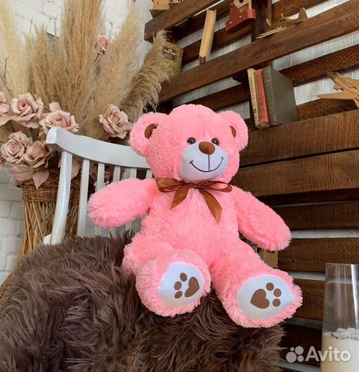 Плюшевый мишка игрушка розовый