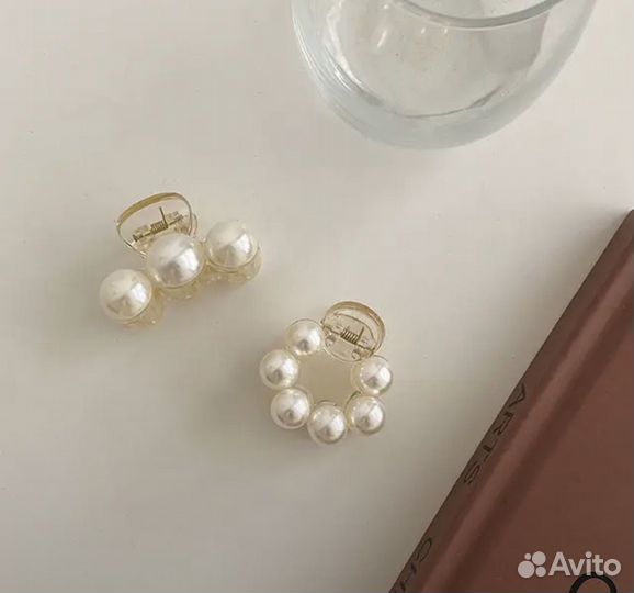 Две заколки для волос, краб