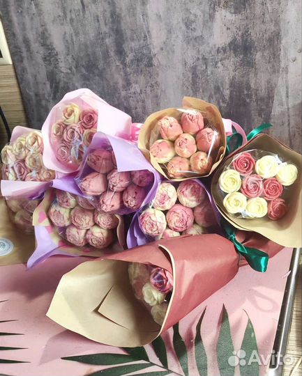 Букет из шоколадных цветов ручной работы