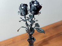 Роза кованая серебро для памятника