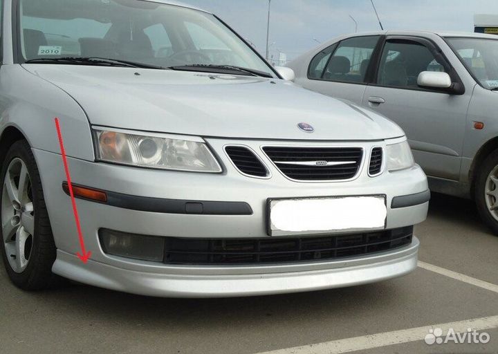 Накладка на передний бампер Aero Saab 9-3