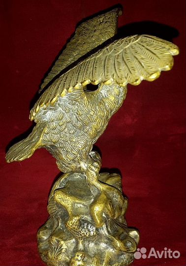Старинный ястреб, беркут, орёл. Бронза. Редкость