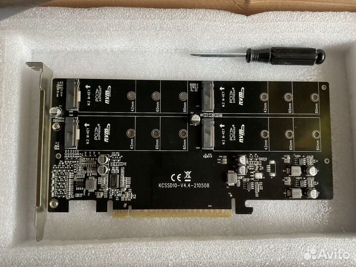 Карта-адаптер maiwo kcssd10 pciex4, M.2Nvme