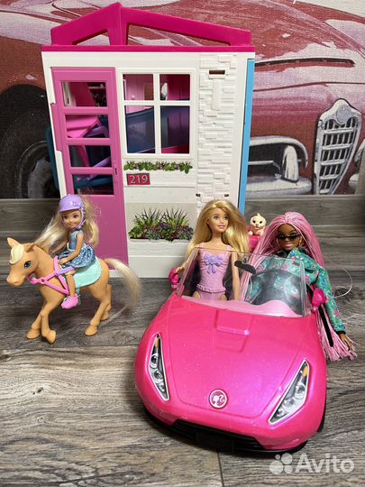 Машина,куклы Barbie,Winx