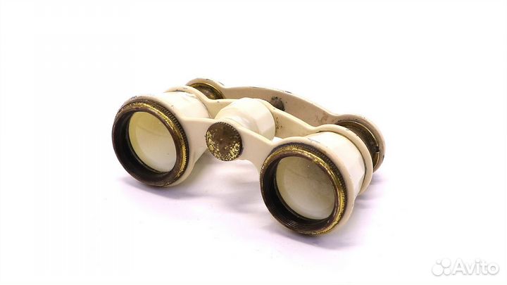 Бинокль театральный 2,5х60 белый (СССР, 1970)