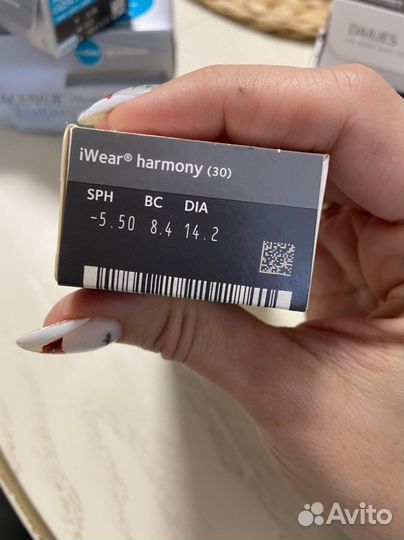 Линзы контактные acuvue -5,5, кривизна 8.5