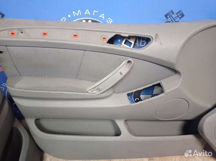 Дверные карты на BMW X5 E53 серые велюр