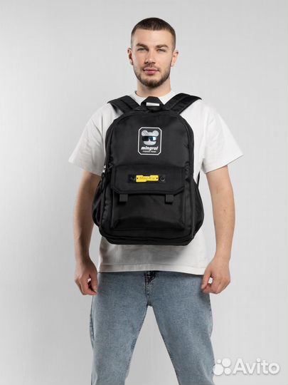 Дорожная сумка. Рюкзак мужской черный подростка