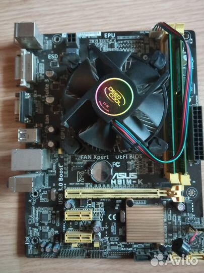 Комплект Asus H81M-K+Pentium G3240 + 12Gb озу