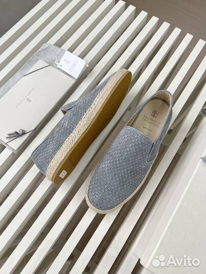 Замшевые лоферы мужские brunello cucinelli премиум