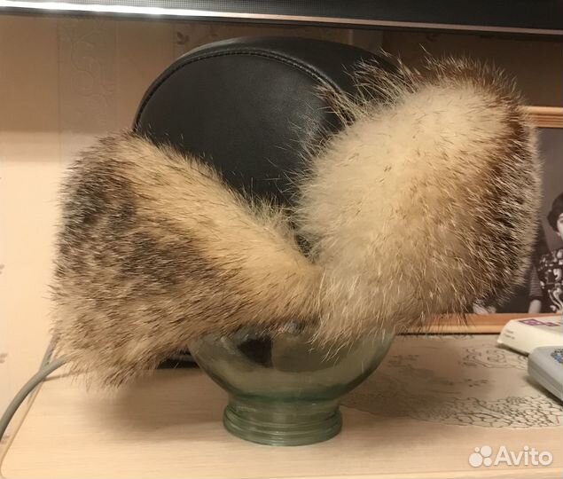 Шапка зимняя «Малахай» из натуральной кожи и меха