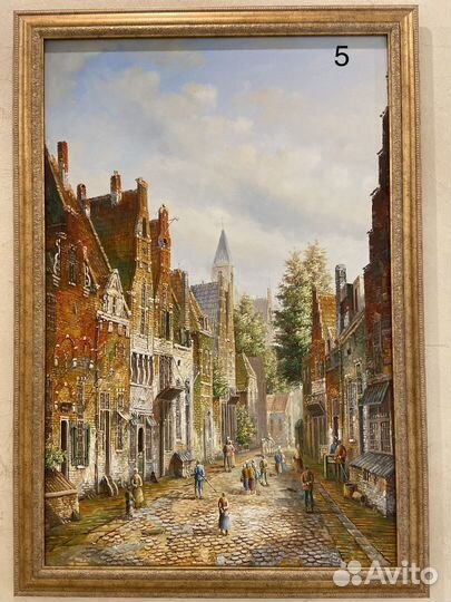 Картина в раме на холсте бу 100/50