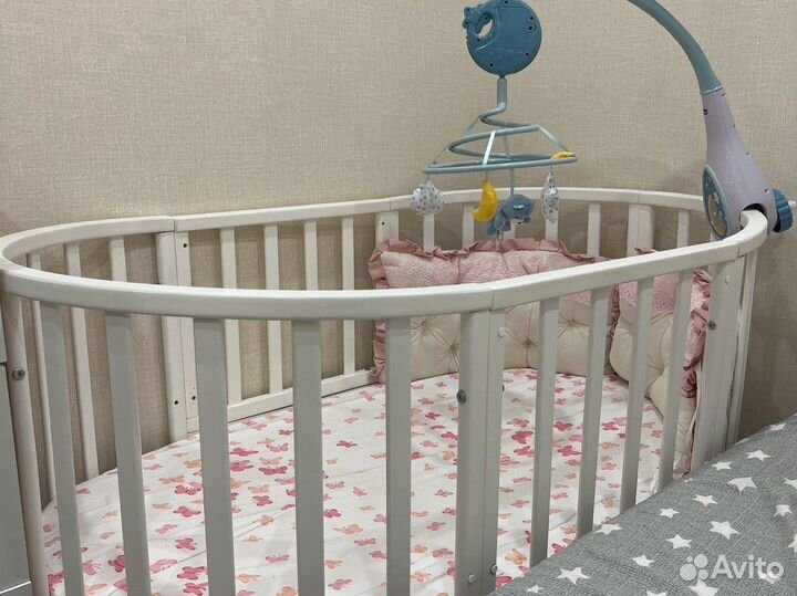 Кроватка трансформер круглая