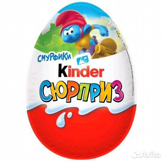 Шоколадное яйцо Киндер Сюрприз Смурфики 20г