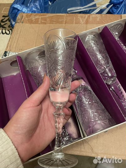 Фужеры хрустальные