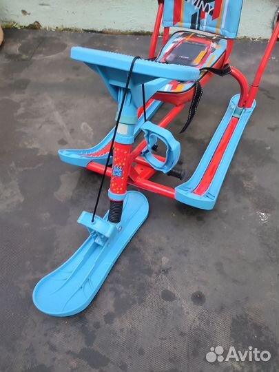 Снегокат с ручкой