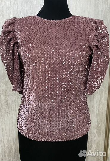 Блузка бархат с пайетками Savida