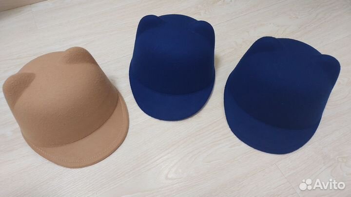 Шляпа из фетра кошачьи ушки, р.57-58