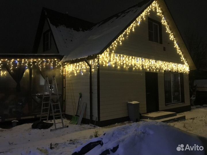 Гирлянда уличная бахрома