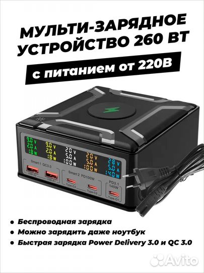 Сетевое зарядное устройство 260 Вт