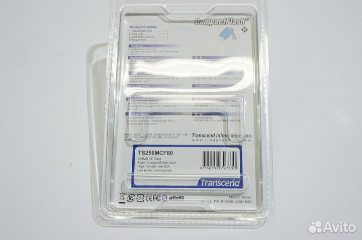 Модуль Compact Flash 256MB Transcend 50-pin NEW