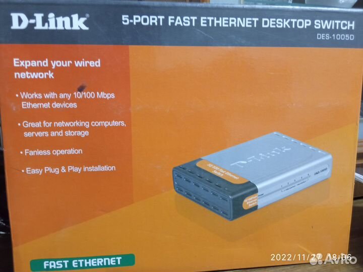 Коммутатор d-link des-1005d/des-1008d