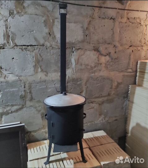 Kaзан и пeчь новыe с тpyбой 12 лит