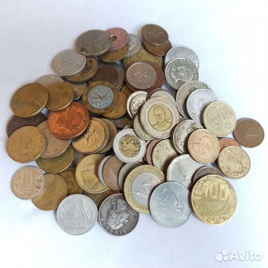 Монеты мира, набор из 100 штук