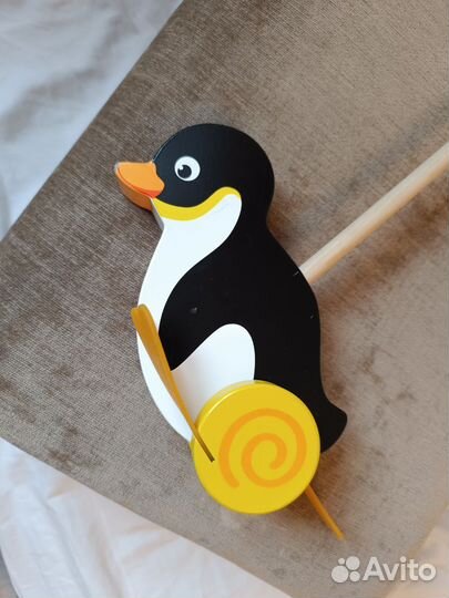 Каталка Viga пингвин на палке Cubika уточки