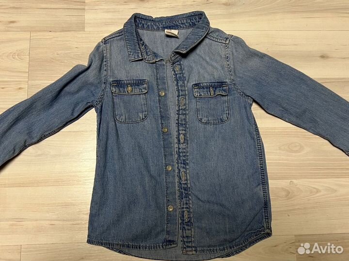 Продам джинсовую рубашку H&M 92 размер