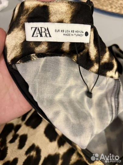 Платье zara леопард