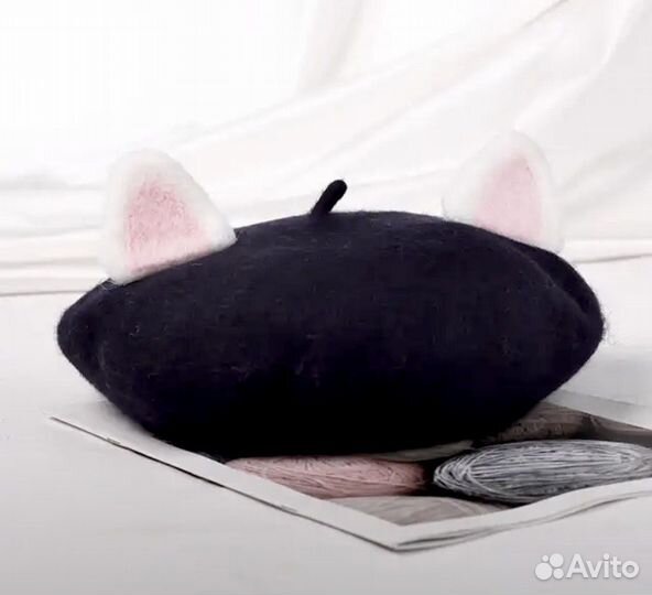 Берет кошачьи ушки y2k