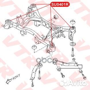 SU0401R сайлентблок балки задней подвески SU0401R