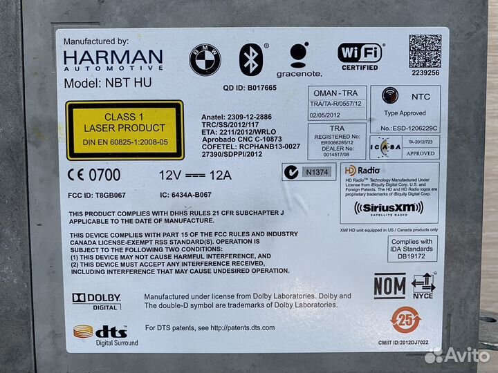 NBT головное устройство BMW F30 F20 F10 F15 F25