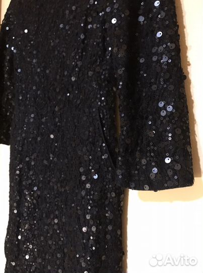 Платье с пайетками черное Monsoon