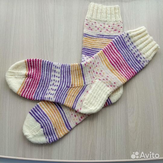 Носки шерстяные мужские вязаные