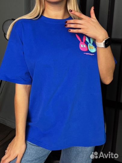 Футболочки oversize с красивым принтом