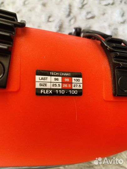 Горнолыжные ботинки 44-45 flex 110 head