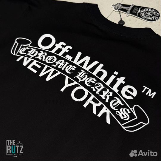 Футболка Chrome Hearts x Off White черная