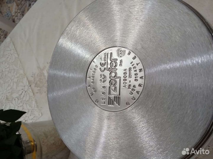 Zepter кастрюля 5,8л.20 см. Подходит для всех плит