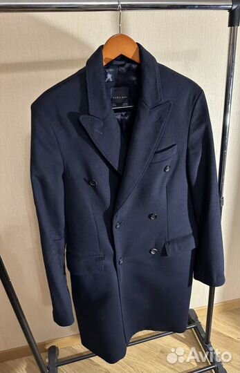 Приталенное пальто Zara man тренч мужской