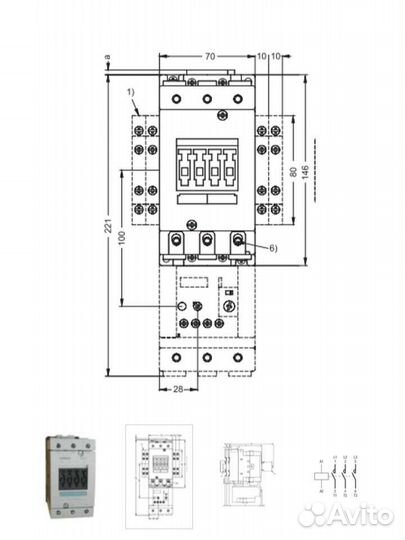 Контактор sirius 3RT Series 3RT1044