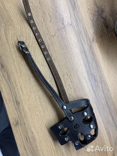 Намордник для собак кожаный