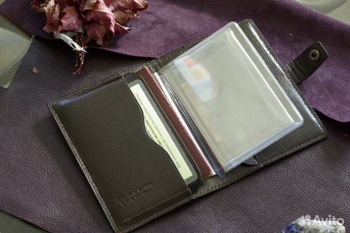 Обложка, портмоне, кошелек. Кожа. Ручная работа