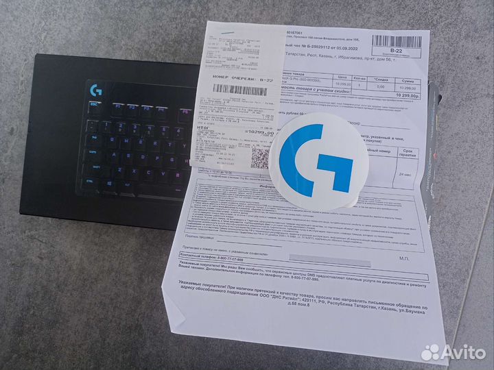 Игровая клавиатура Logitech G Pro (GX Blue)