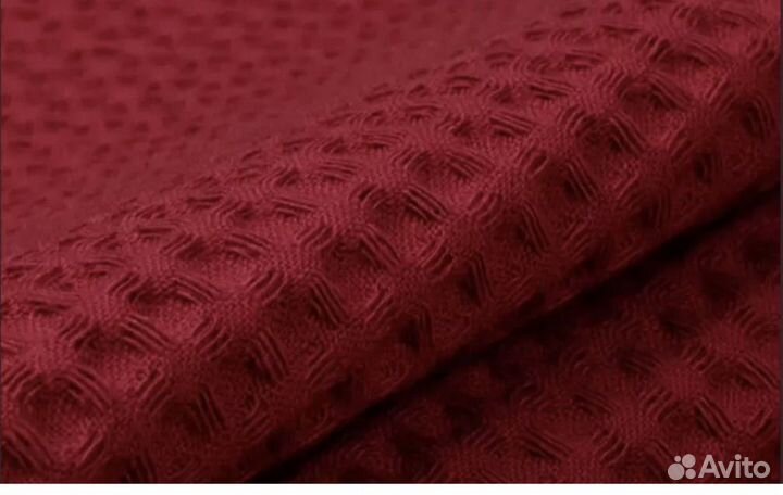 Вафельная ткань бордо