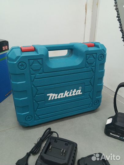 Аккумуляторная цепная пила makita 2 акб