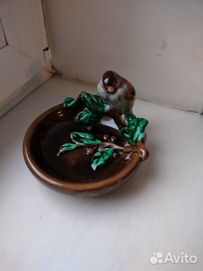 Пепельница мелочница Воробей зик отл